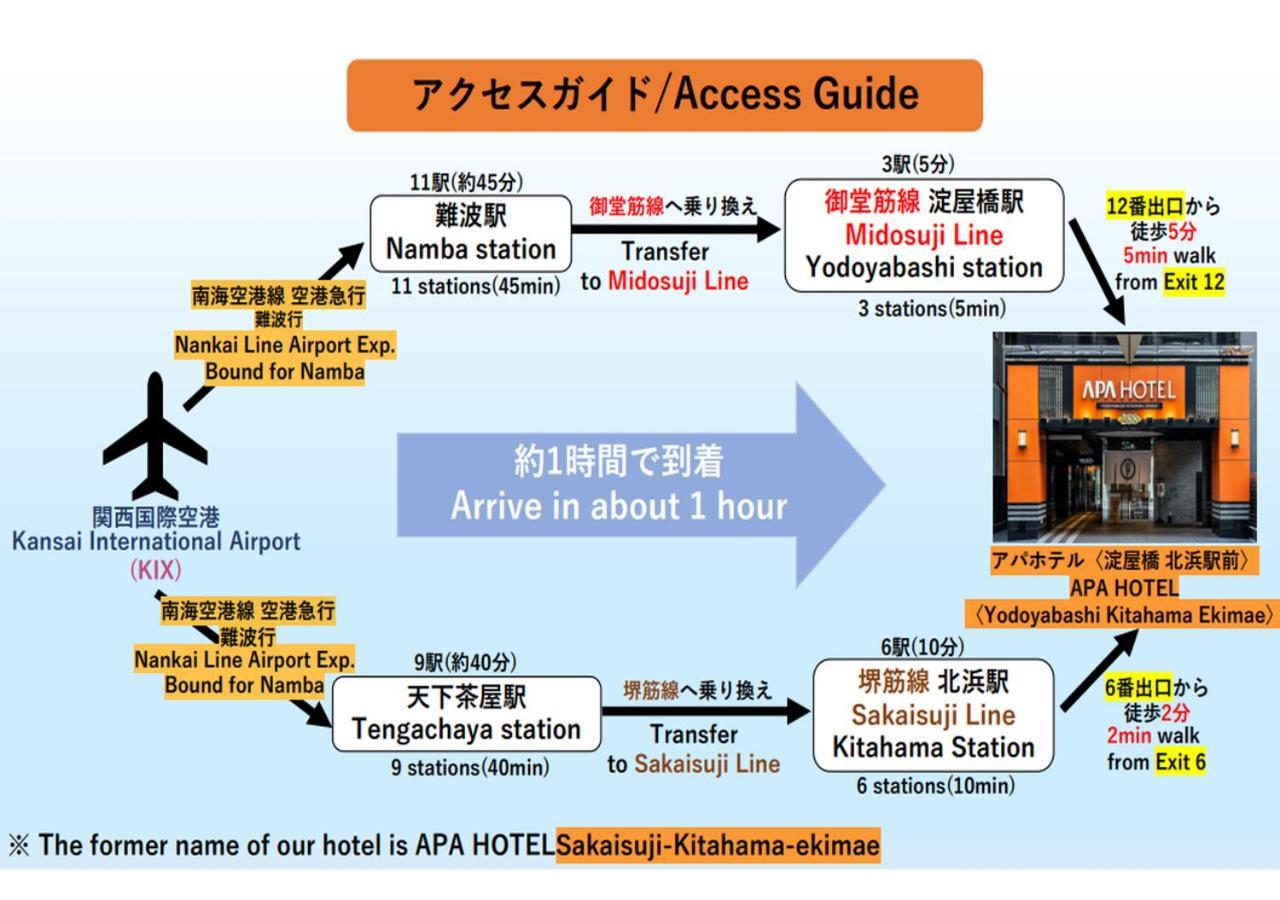 Apa Hotel Yodoyabashi Kitahama Ekimae Osaka Exteriör bild